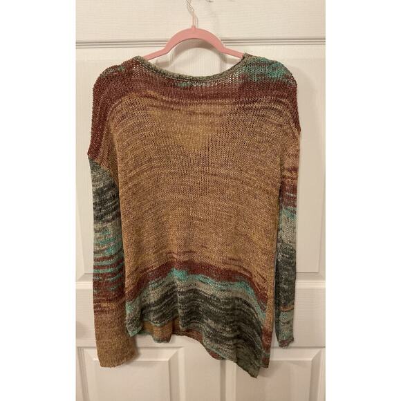 Prana Women's Multicolored Yarn Vignette Sweater in Henna, S - Picture 7 of 7
